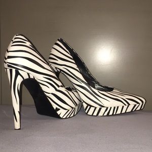 Zebra striped Heels
